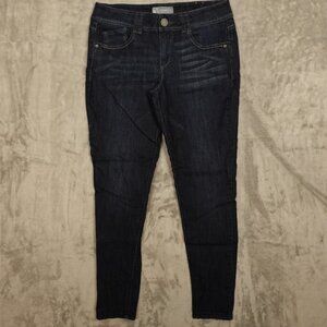 Wit‎ & Wisdom jeans mid rise skinny women's 8 dark wash blue